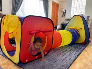 Kiddey 3pc Kids Play Tent Crawl Tunnel and Ball Pit Set